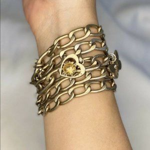 Jessica Simpson Gold Tone Link Cuff